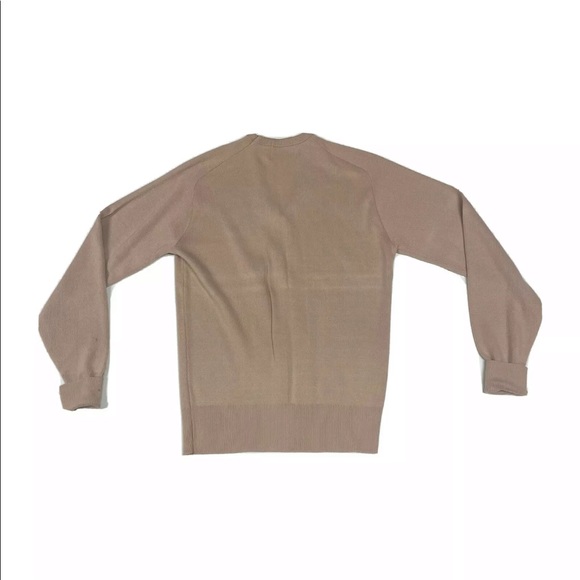 Vintage Challenger 80’s Men’s Sweater Medium Orlon Acrylic Beige Knit - Picture 5 of 6